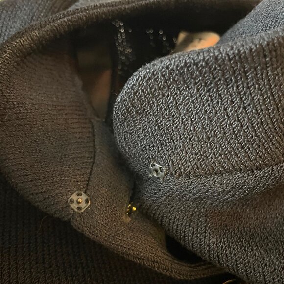 Vtg St. John Collection Santana Knit Black Longline Sweater Jacket Women's Sz 10 - Picture 7 of 10